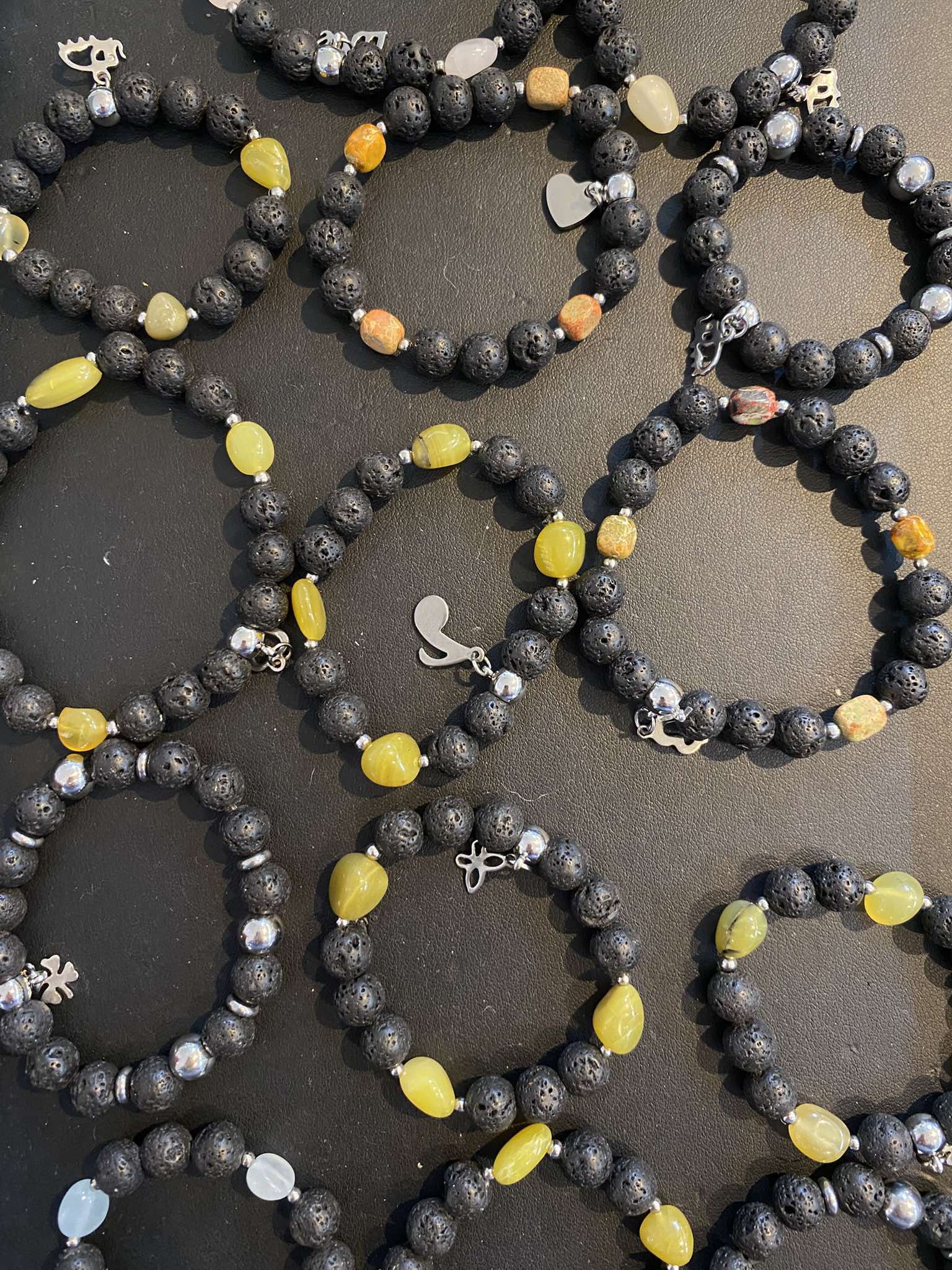 Bracelet with Lava and Stone Bracelet with Lava and Stone